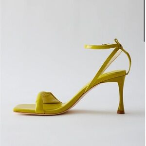 COPY - Tibi Patent Hugh Sandal in yellow